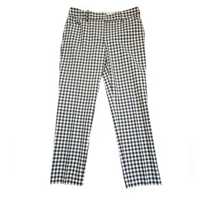 Talbots Hamshire Ankle Pants in Black and White Gingham Size 8
